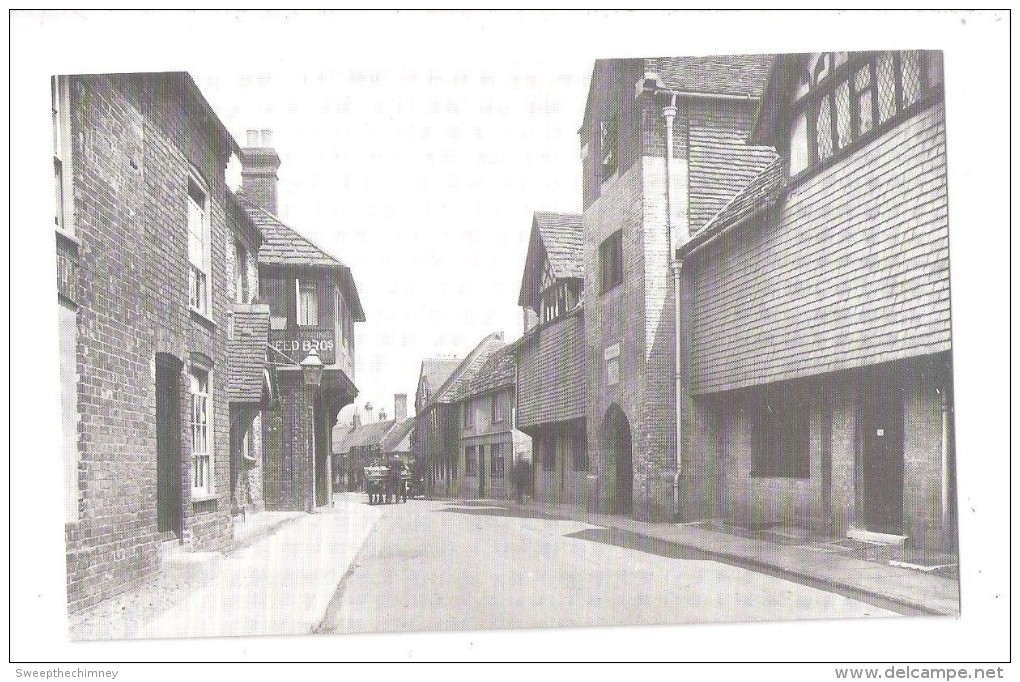 THE STONE HOUSE STEYNING 1914 WEST SUSSEX LIBRARY REPRO  UNUSED SMALL SIZE POSTCARD - Andere & Zonder Classificatie