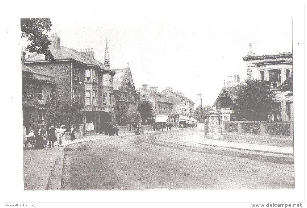 CHAPEL ROAD WORTHING 1906 WEST SUSSEX LIBRARY REPRO UNUSED SMALL SIZE POSTCARD - Worthing