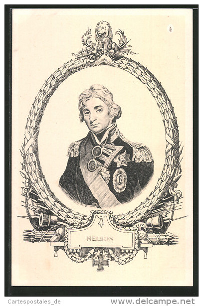 CPA Engl. Admiral Viscount Horatio Nelson In Uniform Avec Orden - Guerres - Autres