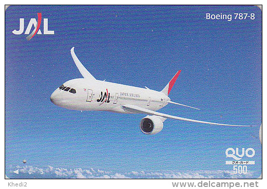 Rare Carte Prépayée JAPON - AVION JAL - BOEING - AIRLINES Airplane JAPAN Card - FLUGZEUG QUO Karte - Aviation 565 - Avions