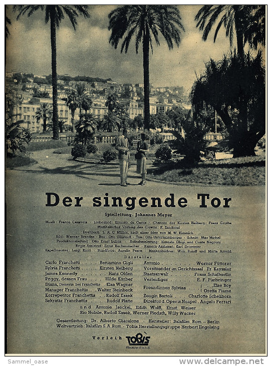 "Illustrierter Film-Kurier"  "Der Singende Tor" Mit Beniamino Gigli , Kirsten Heiberg  -  Filmprogramm Nr. 3033 Von 1939 - Zeitschriften
