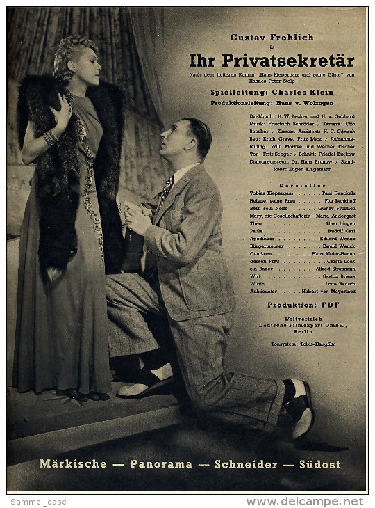 "Illustrierter Film-Kurier"  "Ihr Privatsekrär" Mit Paul Henckels , Fita Benkhoff  -  Filmprogramm Nr. 3061 Von 1939 - Zeitschriften