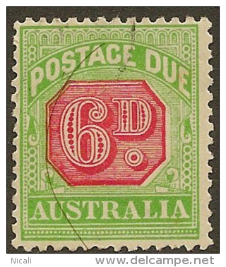 AUSTRALIA 1909 6d Postage Due SG D68 HM #FP57 - Postage Due