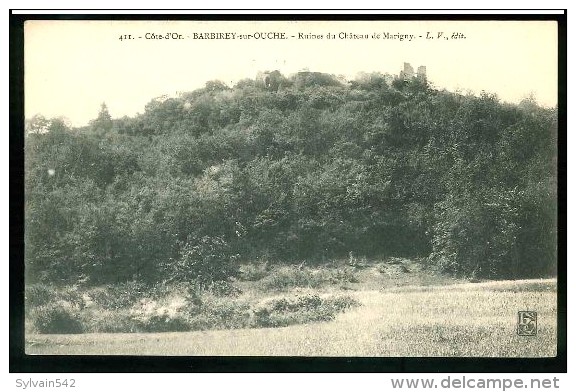 CPA 21 BARBIREY SUR OUCHE N°411 RUINES DU CHATEAU DE MARIGNY 1906 L.V. EDIT - Autres & Non Classés