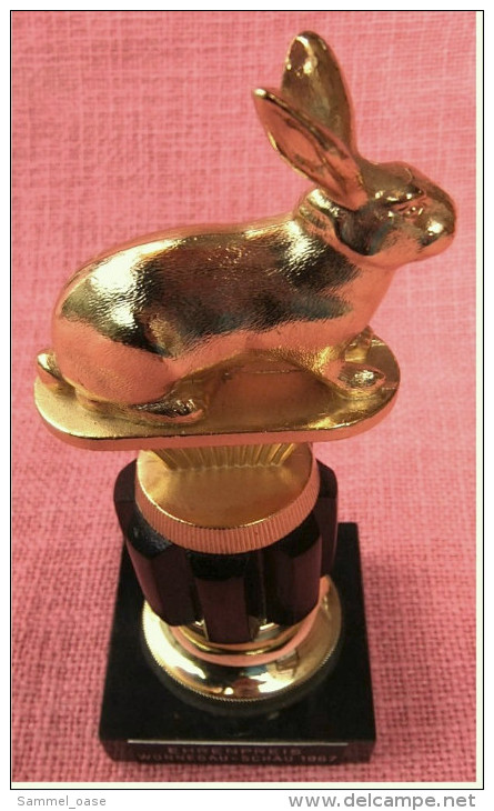 Pokal Kaninchen-Zucht-Verein  -  Ehrenpreis Wonnegau-Schau  -  Ca. 18 Cm Länge  -  Von 1987 - Sonstige & Ohne Zuordnung