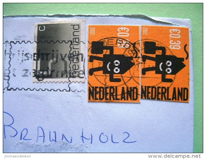 Holland 2002 Cover To Germany - Change Of Adress Stamp - Numeral - Cartas & Documentos