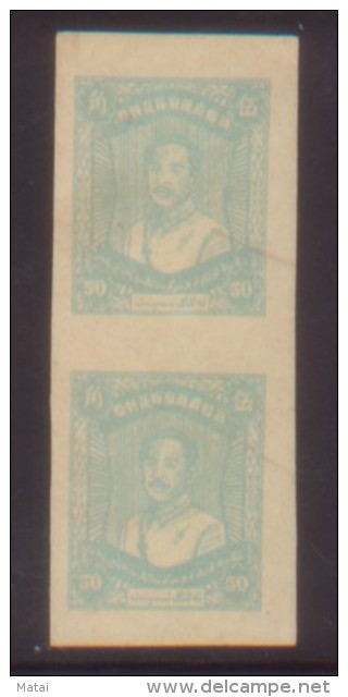 CHINA CHINE  XINJIANG REVENUE STAMP 0.5YUAN X2 - Briefe U. Dokumente