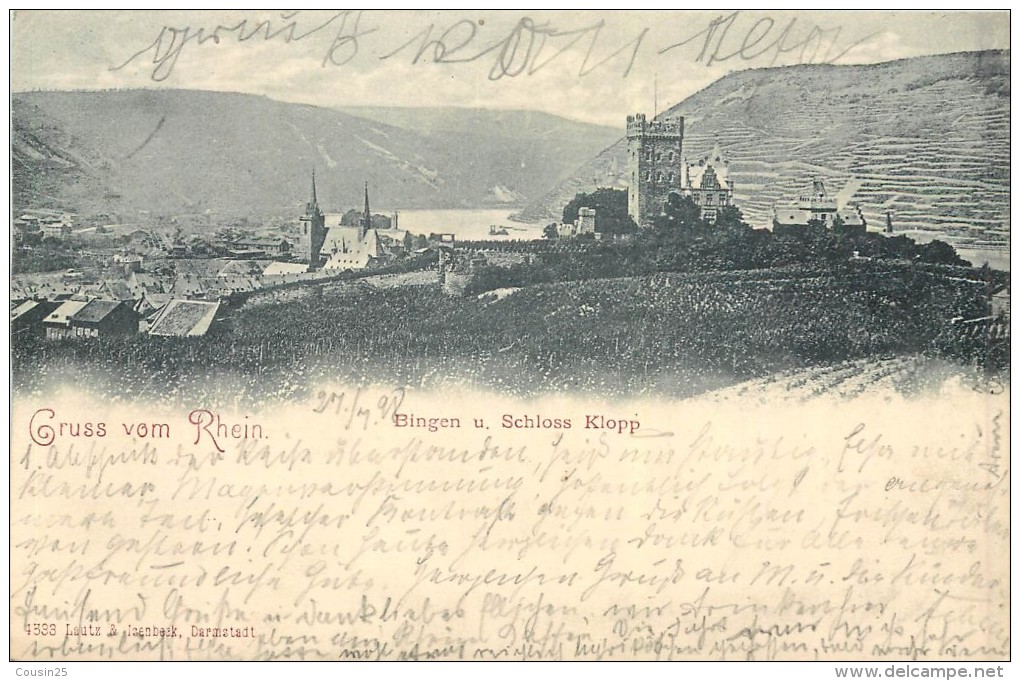 ALLEMAGNE - Gruss Vom RHEIN - BINGEN U. Schloss Klopp - Rheinfelden