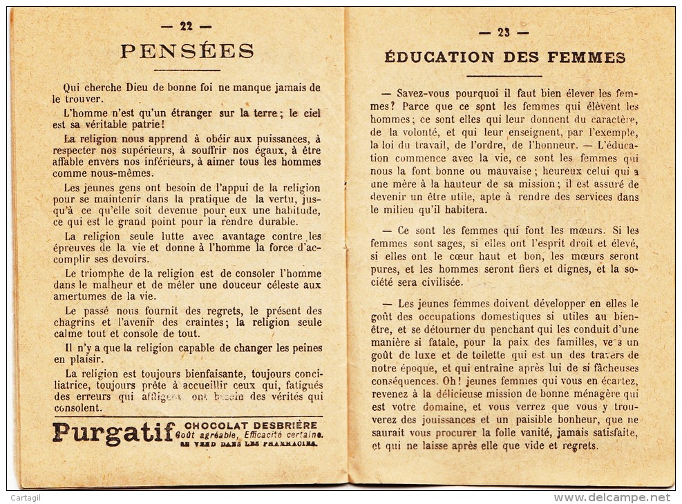 VP - B1523 - Petit Calendrier Des Familles 1893 ( Amusant Et Ludique) - Scans Multiples - Petit Format : ...-1900