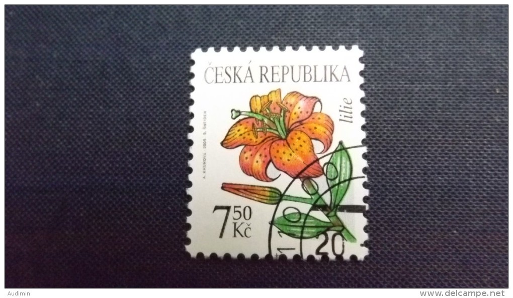 Tschechische Republik, Tschechien 422 Oo/used, Lilie - Used Stamps