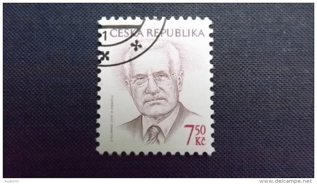 Tschechische Republik, Tschechien 425 Oo/used,  Václav Klaus (*1941), Staatspräsident - Used Stamps