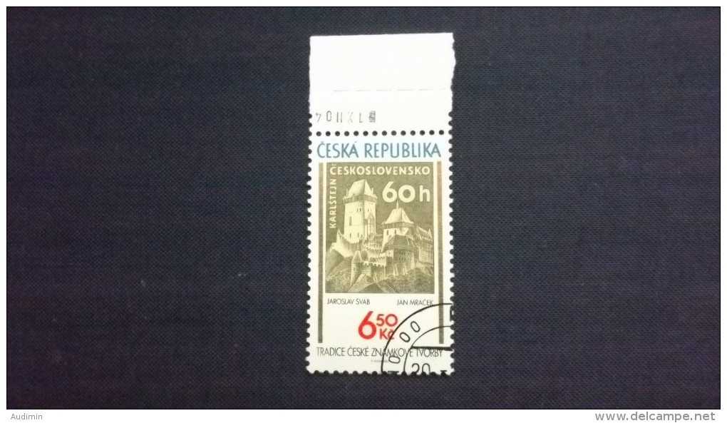 Tschechische Republik, Tschechien 420 Oo/used, Marke Tschechoslowakei MiNr. 1190; Von Jaroslav Sváb Und Jan Mrácek - Used Stamps