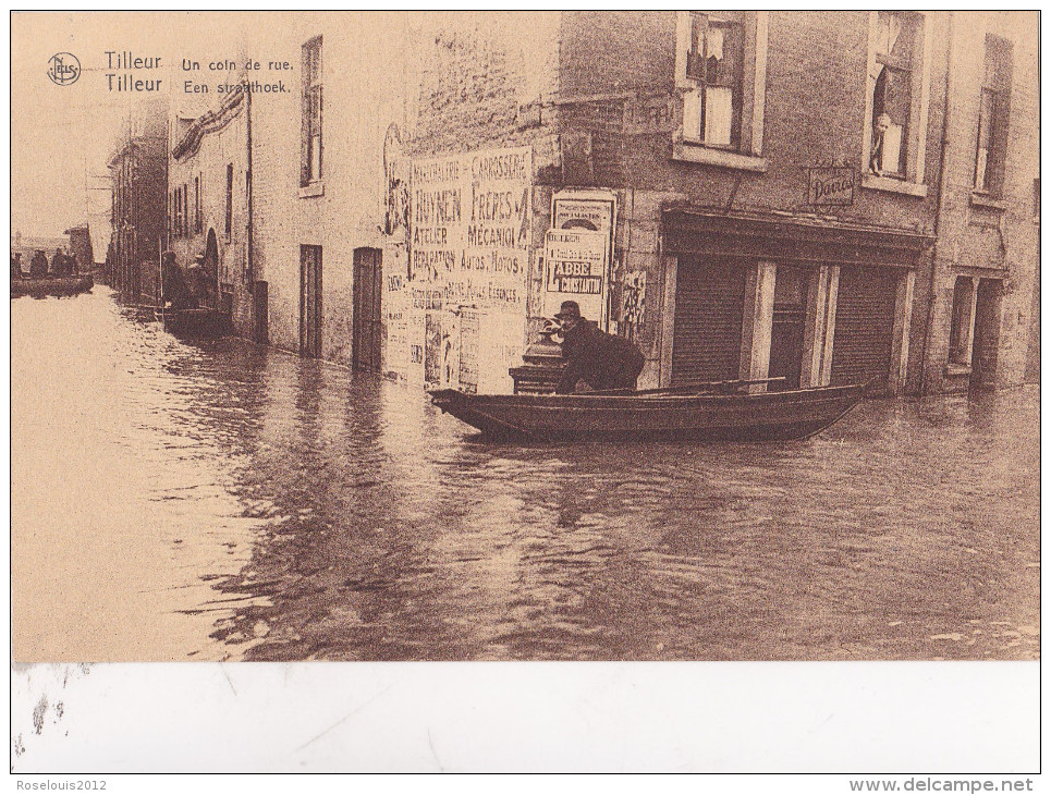 TILLEUR : Innondation 1925-26 - Une Coin De Rue - Saint-Nicolas