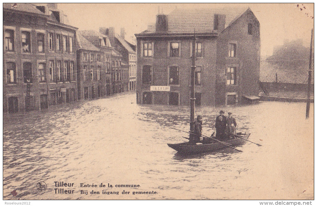 TILLEUR : Innondation 1925-26 - Entrée De La Commune - Saint-Nicolas