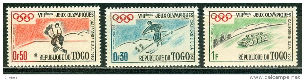 TOGO Set Mint Without Hinge - Hiver 1960: Squaw Valley