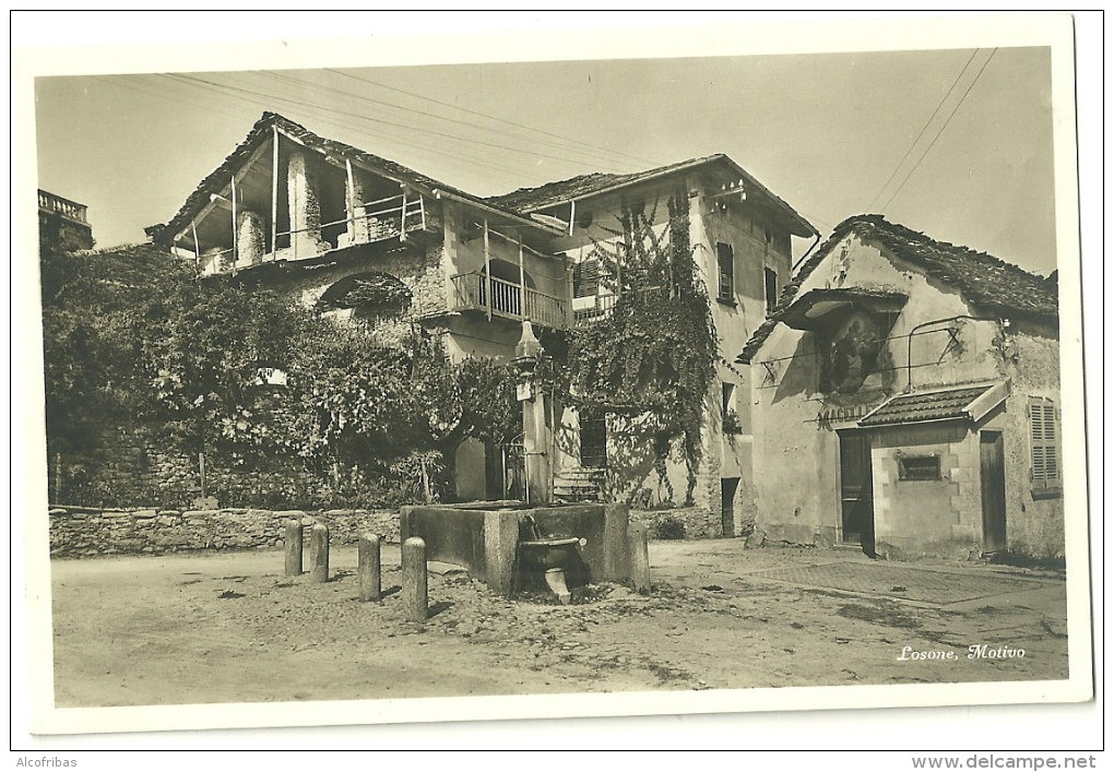 Suisse CP Sm Photo Losone Motivo Village Fontaine - Losone