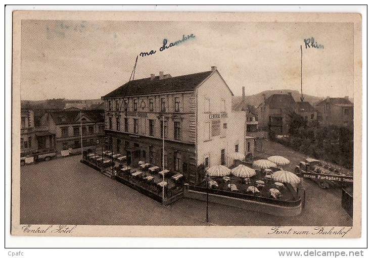 Allemagne - Central Hotel Besitzer W. Rothe Fernspr. 64 Remagen A Rhein - Remagen