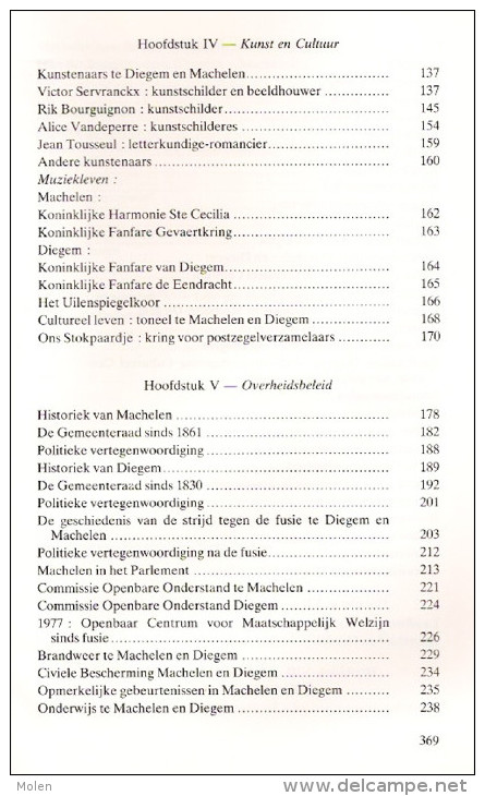 Top FUSIEGEMEENTE MACHELEN DIEGEM 374blz ©1982 CENTRUM Van HANDEL En NIJVERHEID Inhoud =>2de T&m 5de Scan Heemkunde Z474 - Machelen