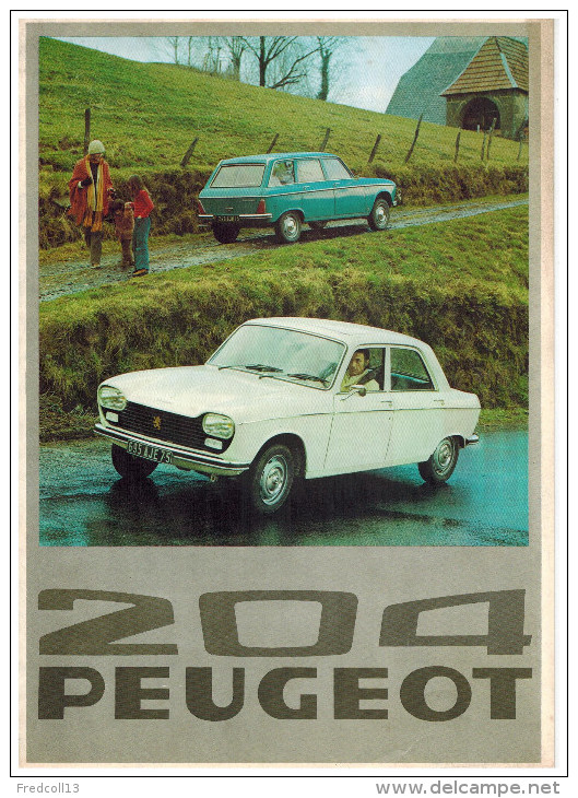 PEUGEOT 204 CATALOGUE 6 PAGES 1976 Format A4 FRANCE - Publicités