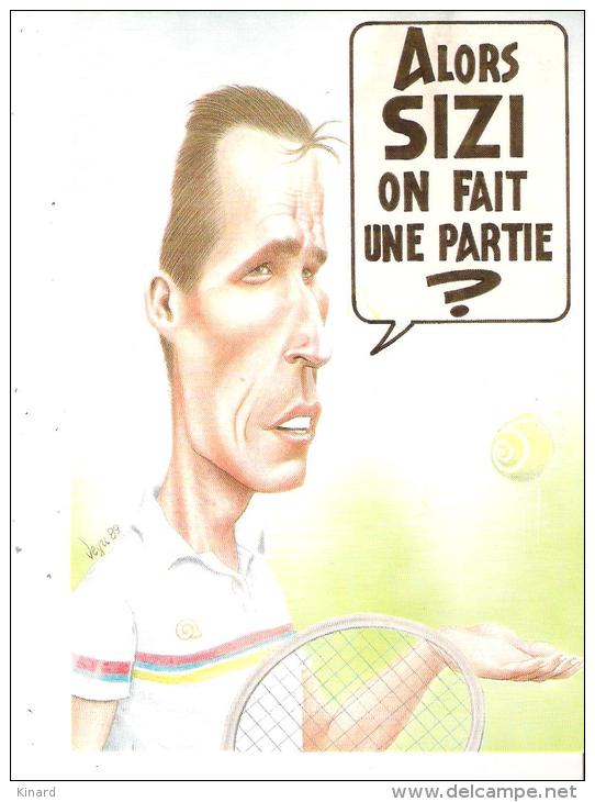 CP. ILLUSTRATEUR.  BERNARD VEYRI..ALORS ZIZI ON FAIT UNE PARTIE .YVAN LENDL..1989..300EXP..TBE. SCAN. - Veyri, Bernard