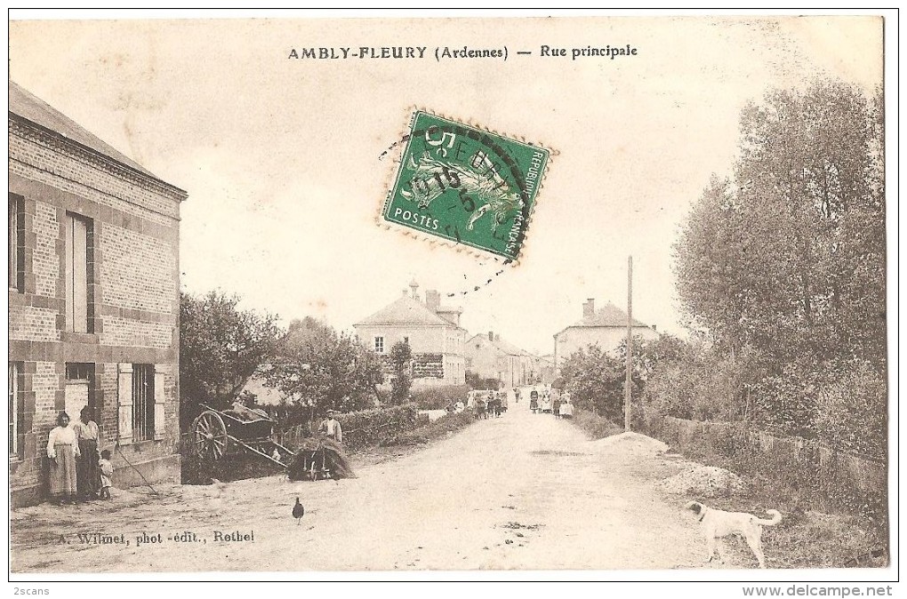 Dépt 08 - AMBLY-FLEURY - Rue Principale - (animée) - Autres & Non Classés