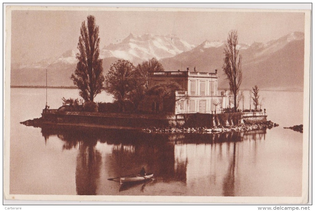 SUISSE,HELVETIA,SWISS,SCH WEIZ,SVIZZERA,SWITZERLAND ,ile Aux Mouettes,ile De Salagnon,montreux,clarens ,lac Léman,rare - Montreux