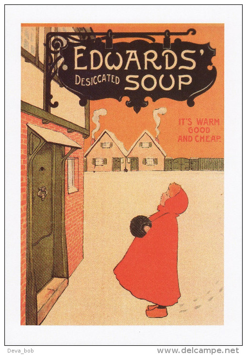 Poster Art Print Edwards Desiccated Soup Edwardian Image Postcard Size Snow - Stiche & Gravuren