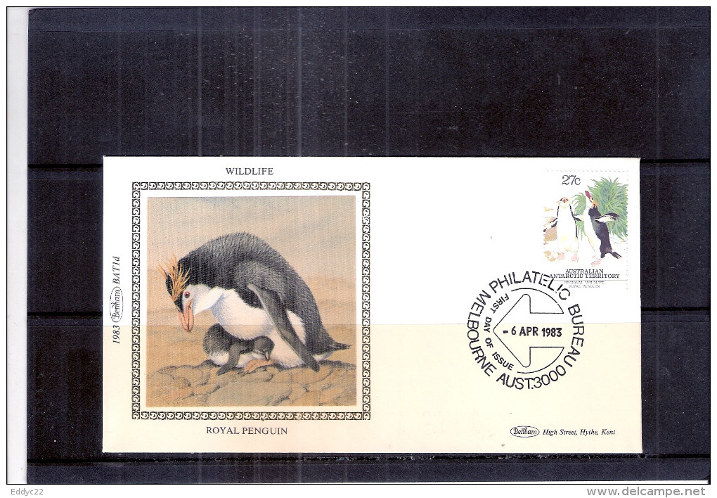 FDC Soie AAT - Royal Penguin (to See) - Pingouins & Manchots