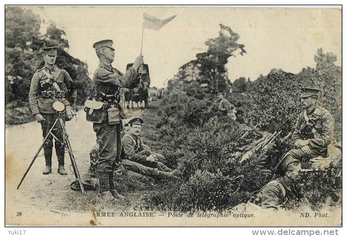 MILITARIA ARMEE ANGLAISE POSTE DE TELEGRAPHIE OPTIQUE - Oorlog 1914-18