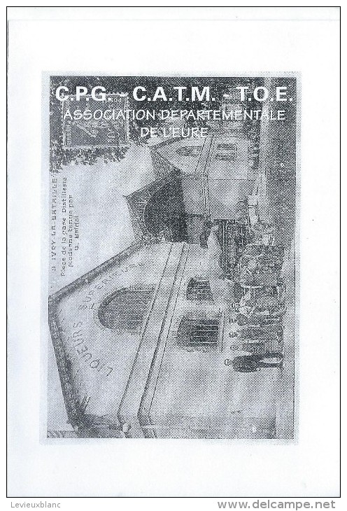 Menu/Association Départementale De L'Eure/CPG-CATM-TOE/Banquet / Ivry La Bataille/ 2001      MENU109 - Menu