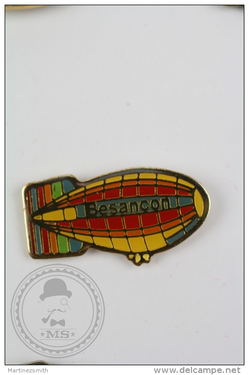 Zeppelin Balloon - Besancon Advertising - Pin Badge #PLS - Fesselballons
