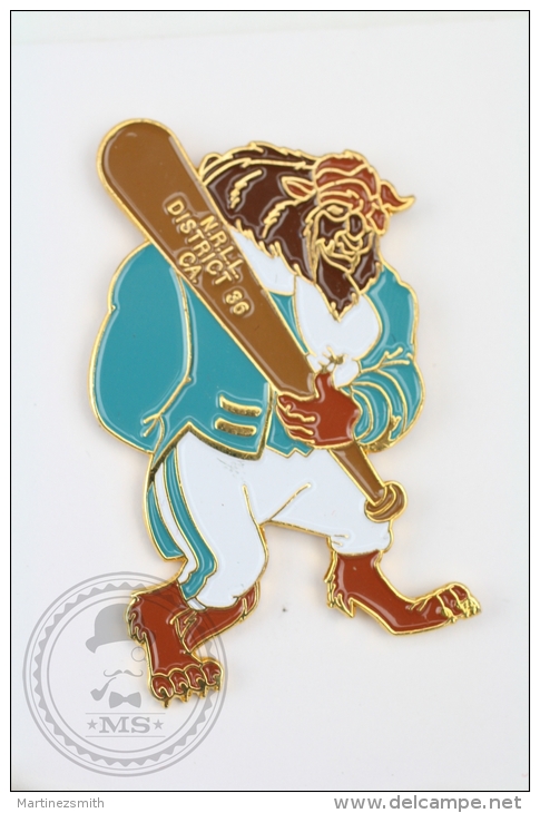 Walt Disney The Beast With Baseball Bat - N.R.L.L. District 36 CA - Turquoise Jacket - Pin Badge #PLS - Disney