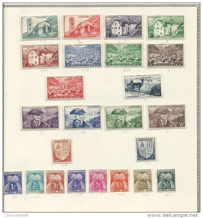 Lot De 24 Timbres  Andorre Neufs - Unused Stamps