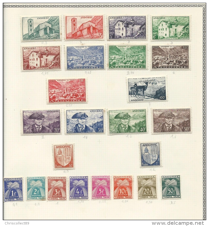 Lot De 24 Timbres  Andorre Neufs - Neufs