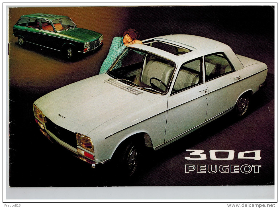 PEUGEOT 304 CATALOGUE 9 PAGES 1971 Format A4 FRANCE - Publicités