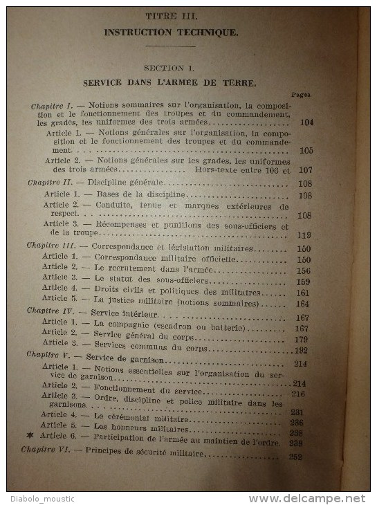 1951 MANUEL du Gradé :PISTOLET AUTOMAT,P-M;CARABINE;MITRAILLEUSES;FUSIL ;LANCE-ROQUETTE;GRENADES; MINE;EXPLOSIF;GAZ..etc