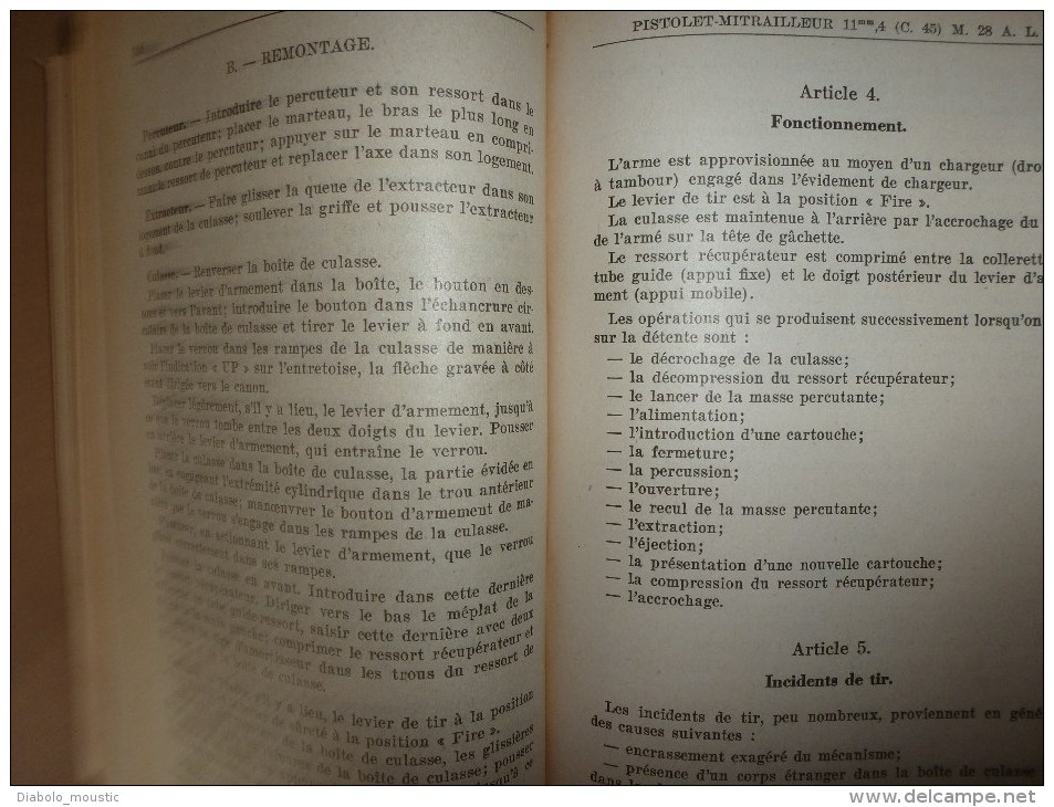 1951 MANUEL du Gradé :PISTOLET AUTOMAT,P-M;CARABINE;MITRAILLEUSES;FUSIL ;LANCE-ROQUETTE;GRENADES; MINE;EXPLOSIF;GAZ..etc