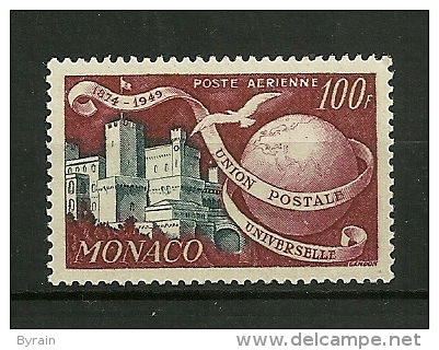 MONACO 1949 Aérien    N° 48     5 Ième Anniversaire De L'U P U       NEUF - Poste Aérienne