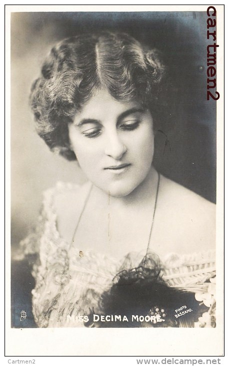 MISS DECIMA MOORE ACTRESS SINGER ARTISTE COMEDIENNE SPECTACLE THEATRE 1900 WOMAN Lilian Decima Lady Moore-Guggisberg - Entertainers