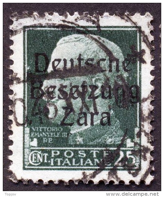 ITALIA - WW II - GERMAN Oc. - ZARA - V.EMANUELE - Used - 1943 - Duitse Bez.: Zara