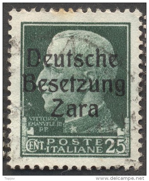 ITALIA - WW II - GERMAN Oc. - ZARA - V.EMANUELE - Used - 1943 - Occ. Allemande: Zara