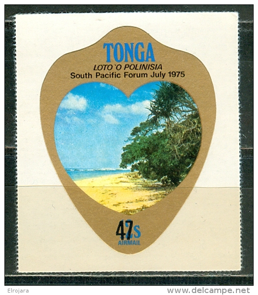 Tonga South Pacific Forum Stamp With New Value - Tonga (1970-...)
