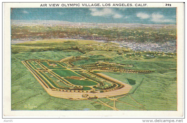 1932 Olympics Village, Los Angeles CA, C1930s Vintage Postcard - Jeux Olympiques