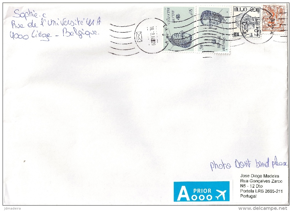 Belgium Cover To Portugal - Lettres & Documents