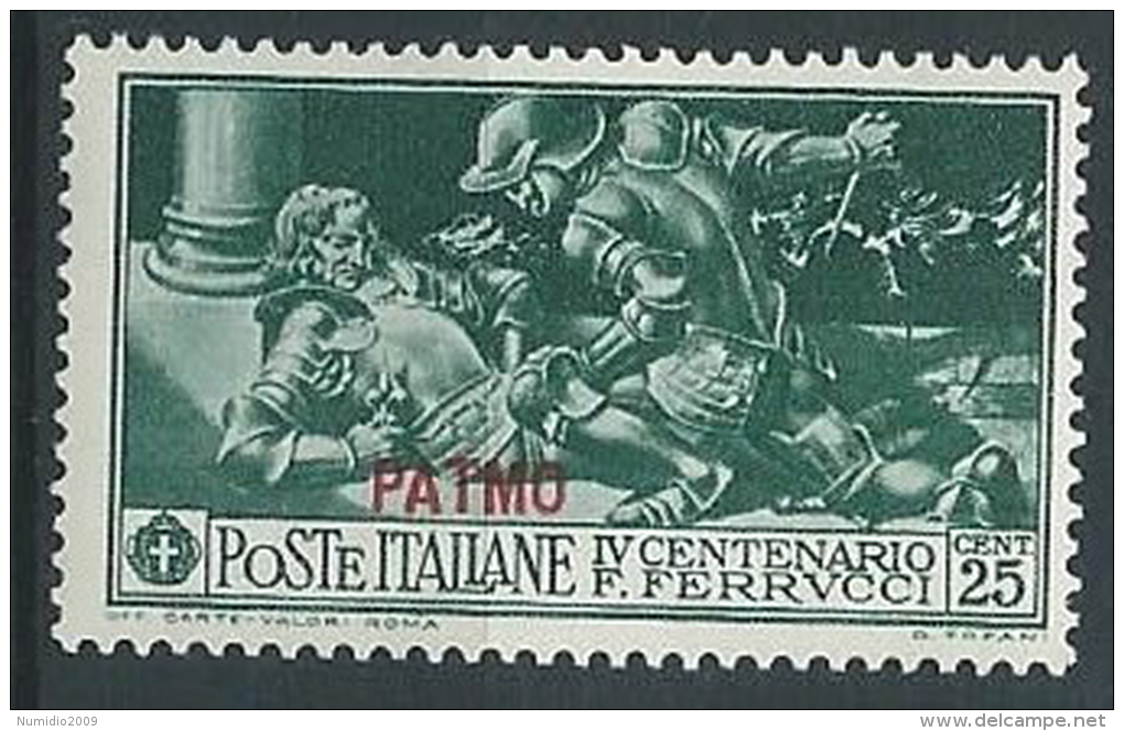 1930 EGEO PATMO FERRUCCI 25 CENT MNH ** - ED965 - Egée (Patmo)