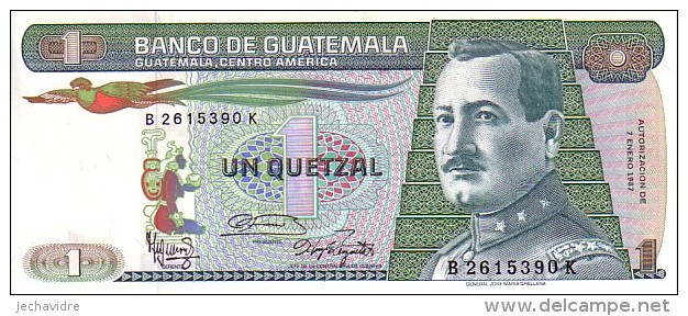 GUATEMALA   1 Quetzal   Emission Du 07-01-1987   Pick 66       ***** BILLET  NEUF ***** - Guatemala