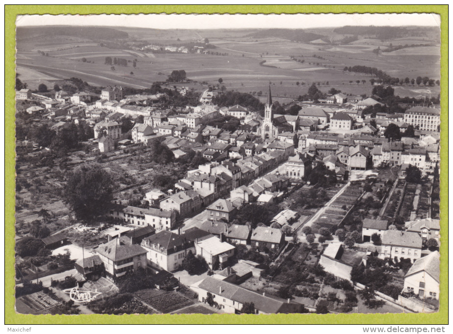 Chateau-Salins - Vue Aérienne - Le Centre (il Y A Beaucoup De Petits Jardins Individuels) Circulé 1958 - Chateau Salins