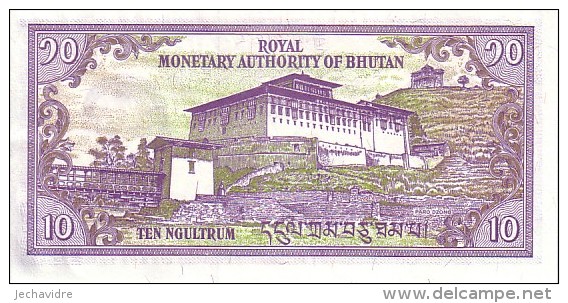 Bhoutan  10 Ngultrum   Non Daté (2000)    Pick 22        ***** BILLET  NEUF ***** - Bhutan