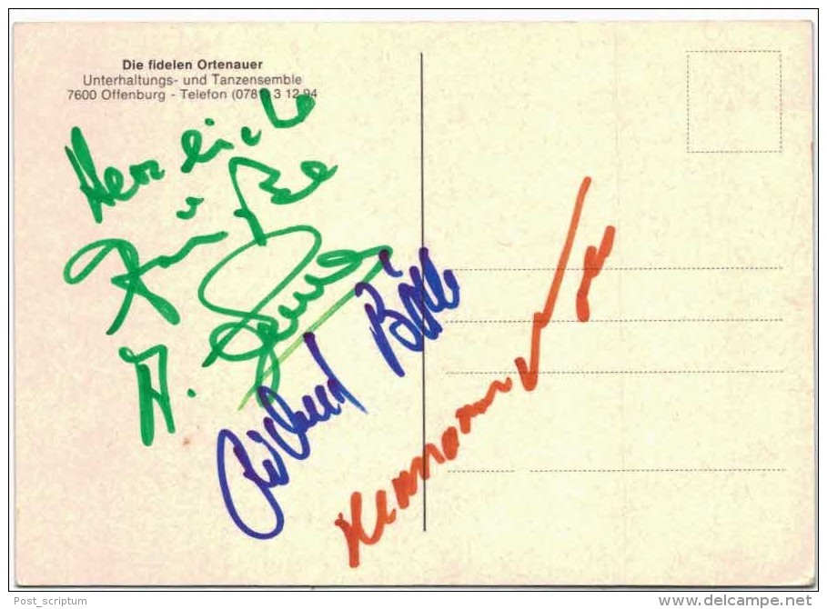 Allemagne -  Offenburg Die Fidelen Ortenauer - Mit Autogramme - Offenburg