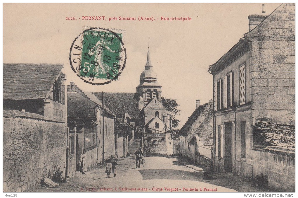 PERNANT (02) PRES SOISSONS - RUE PRINCIPALE - Other & Unclassified